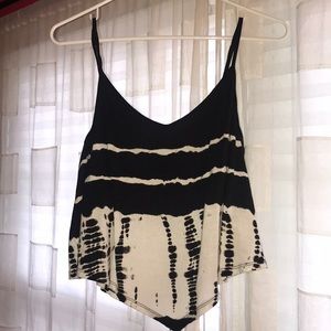 Black and white tie dye crop top American Eagle